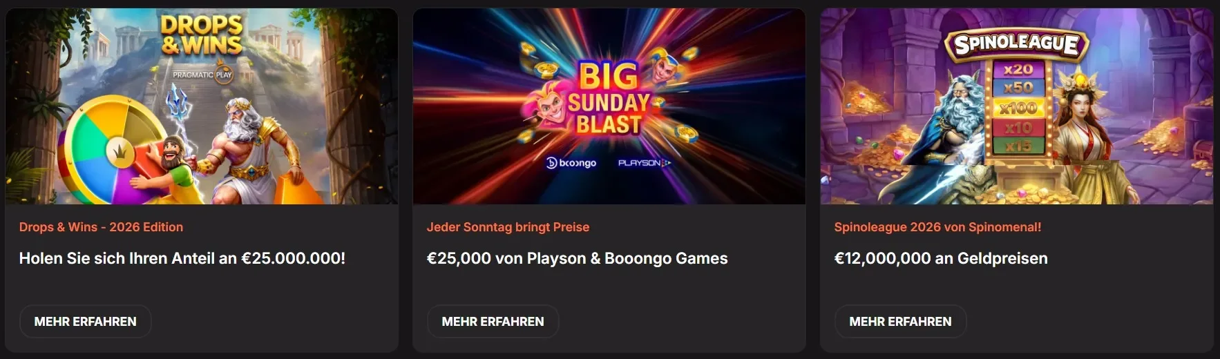 Boni und Aktionen